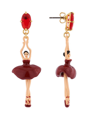PAS DE DEUX BALLERINA AND STONE STUD EARRINGS