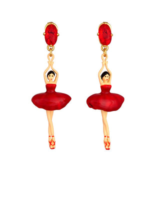 PAS DE DEUX BALLERINA AND STONE STUD EARRINGS