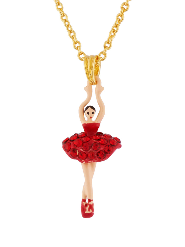 
            
                Load image into Gallery viewer, MINI LUXURY PAS DE DEUX MINI BALLERINA WITH RED CRYSTALS NECKLACE
            
        