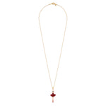 PAS DE DEUX BALLERINA PENDANT NECKLACE - Red