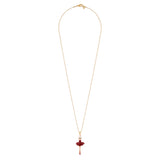PAS DE DEUX BALLERINA PENDANT NECKLACE - Red
