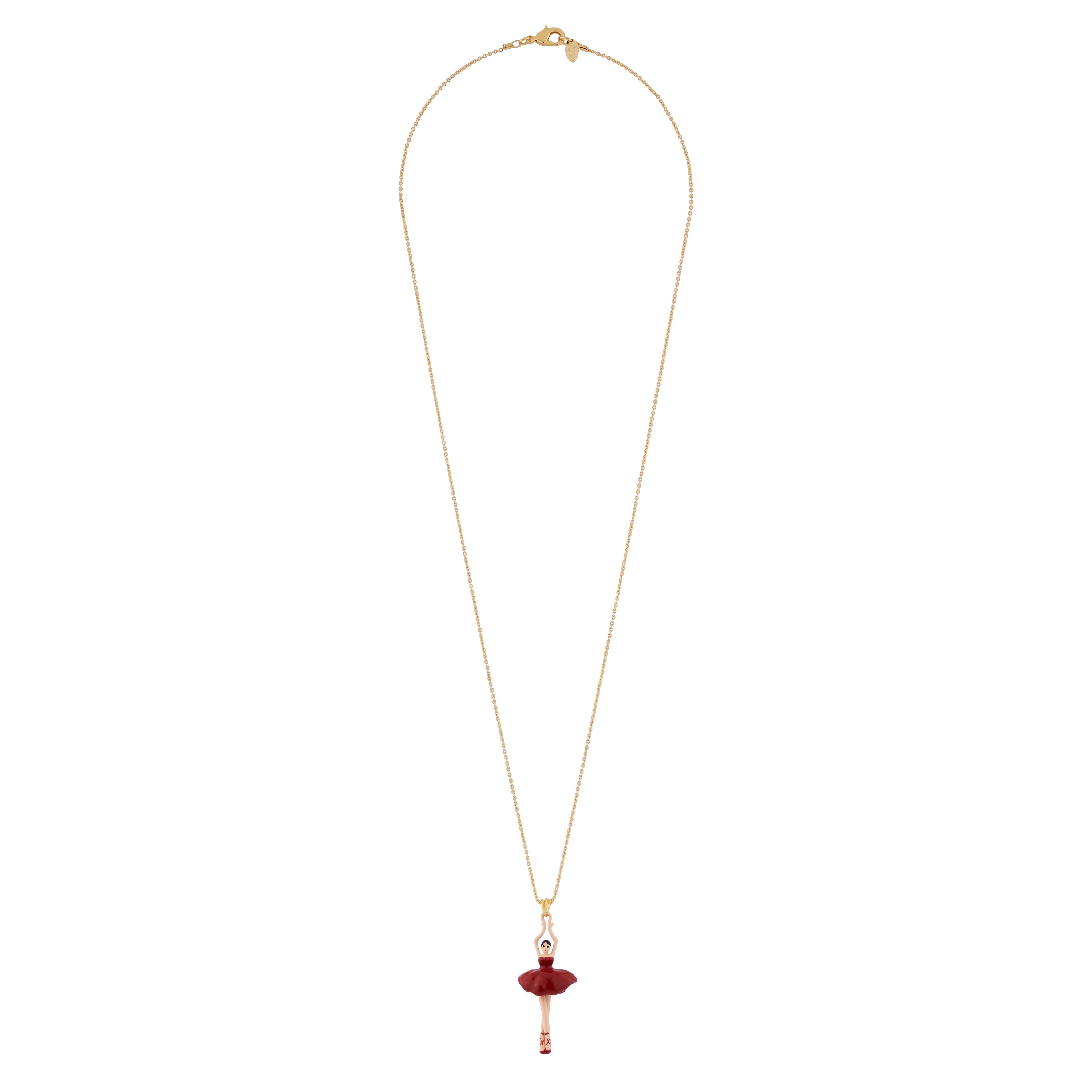 PAS DE DEUX BALLERINA PENDANT NECKLACE - Red