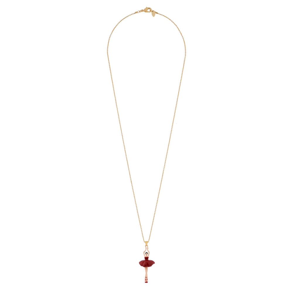 PAS DE DEUX BALLERINA PENDANT NECKLACE - Red