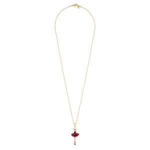 PAS DE DEUX BALLERINA PENDANT NECKLACE - Red
