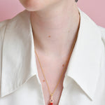 PAS DE DEUX BALLERINA PENDANT NECKLACE - Red