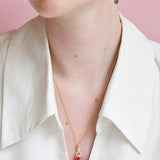 PAS DE DEUX BALLERINA PENDANT NECKLACE - Red