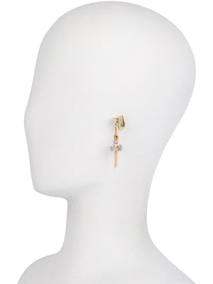 LUXURY PAS DE DEUX CRYSTAL RHINESTONE BALLERINA CLIP-ON EARRINGS