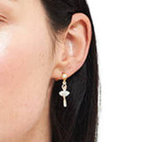 MINI LUXURY PAS DE DEUX MINI BALLERINA WITH SILVER CRYSTALS STUD EARRINGS