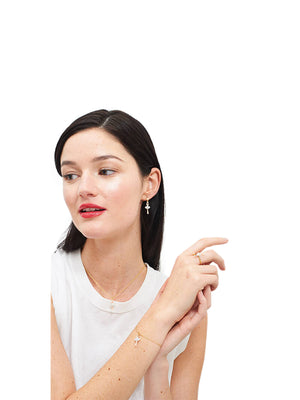 MINI LUXURY PAS DE DEUX MINI BALLERINA WITH SILVER CRYSTALS NECKLACE