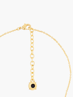 La Diamantine Deep Sparkling Blue Round Stone Pendant Necklace