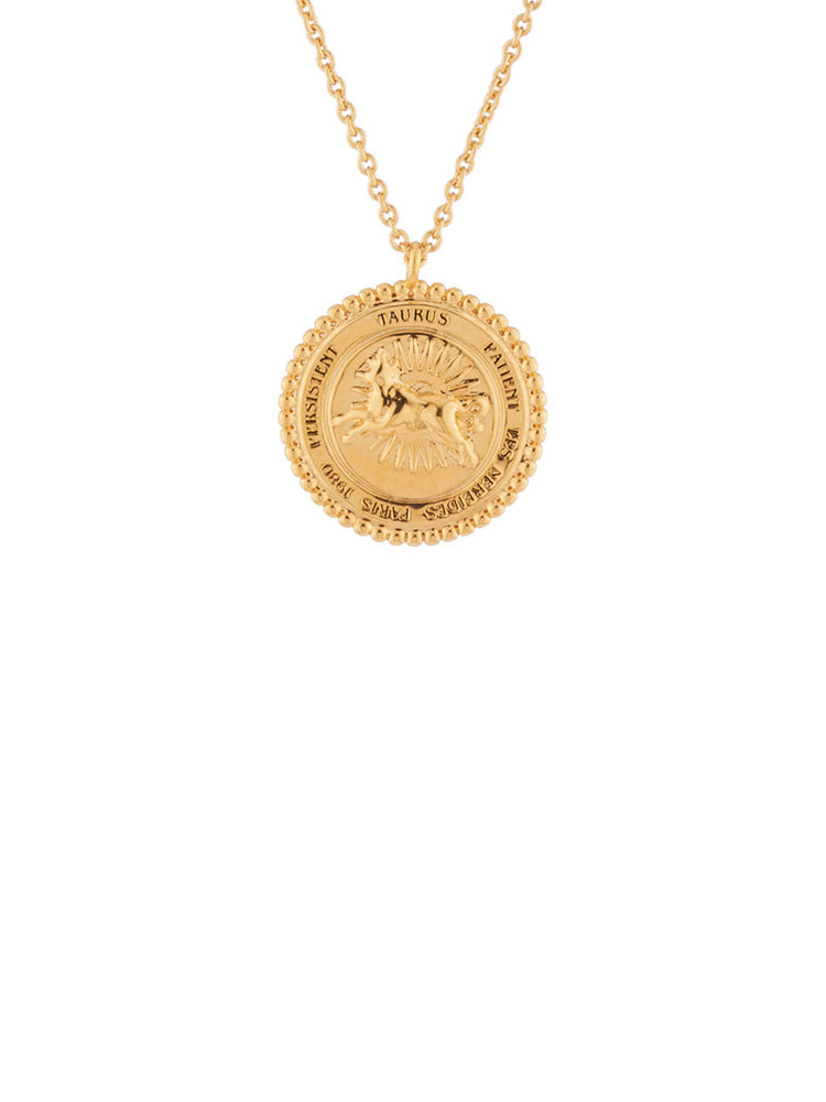 Constellation Reversible Taurus Zodiac Sign Pendant Necklace