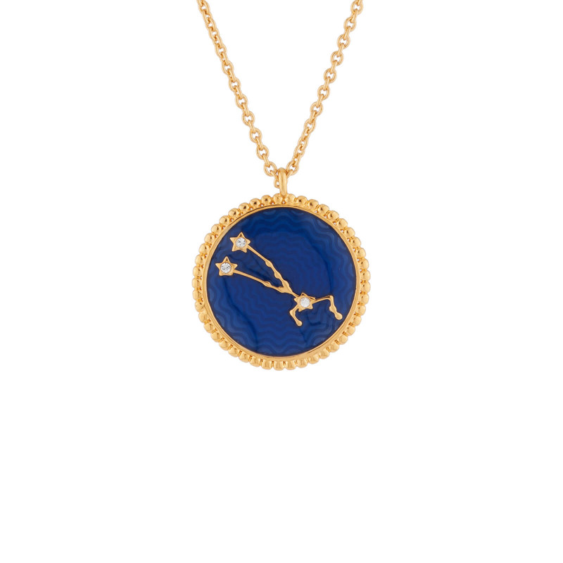 Constellation Reversible Taurus Zodiac Sign Pendant Necklace