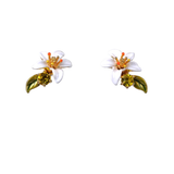 Gardens In Provence Orange Blossom Clip On Earrings