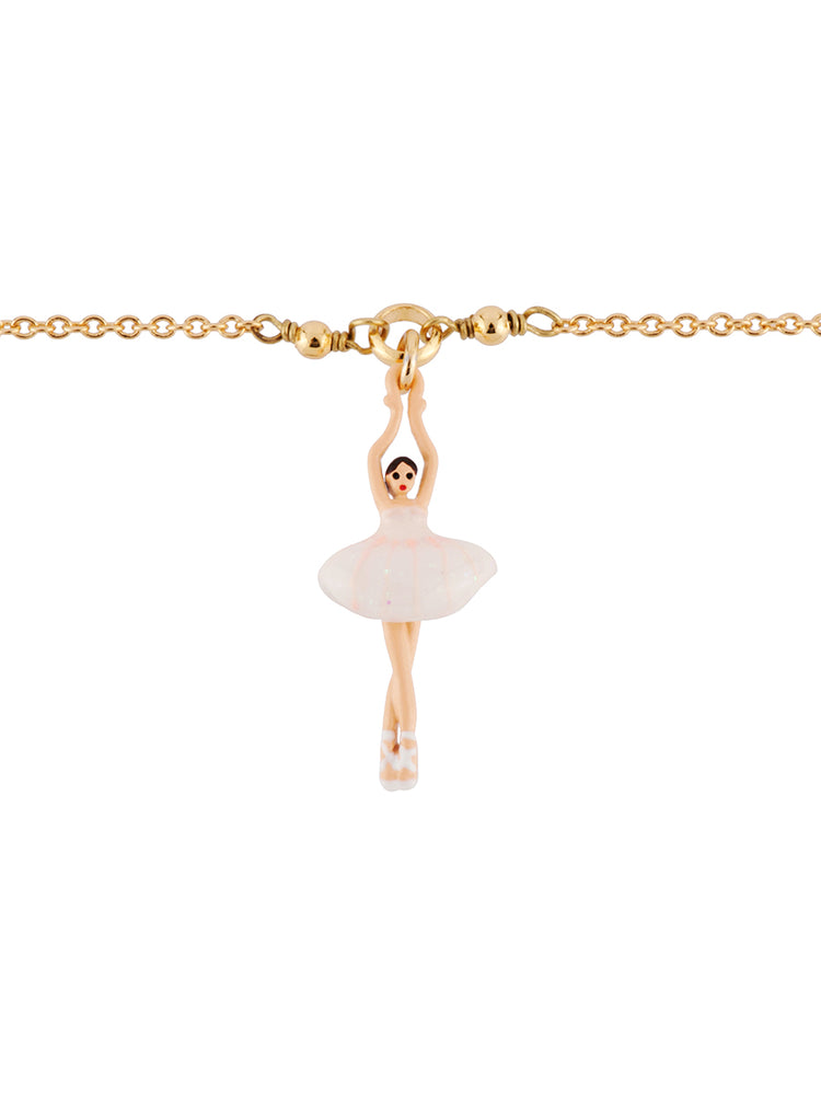 MINI PAS DE DEUX WITH WHITE MINI BALLERINA PENDANT BRACELET