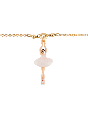 MINI PAS DE DEUX WITH WHITE MINI BALLERINA PENDANT BRACELET