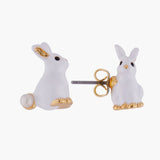 ENCHANTED ENCOUNTER Bunny and Mother-of-Pearl Stud Earrings