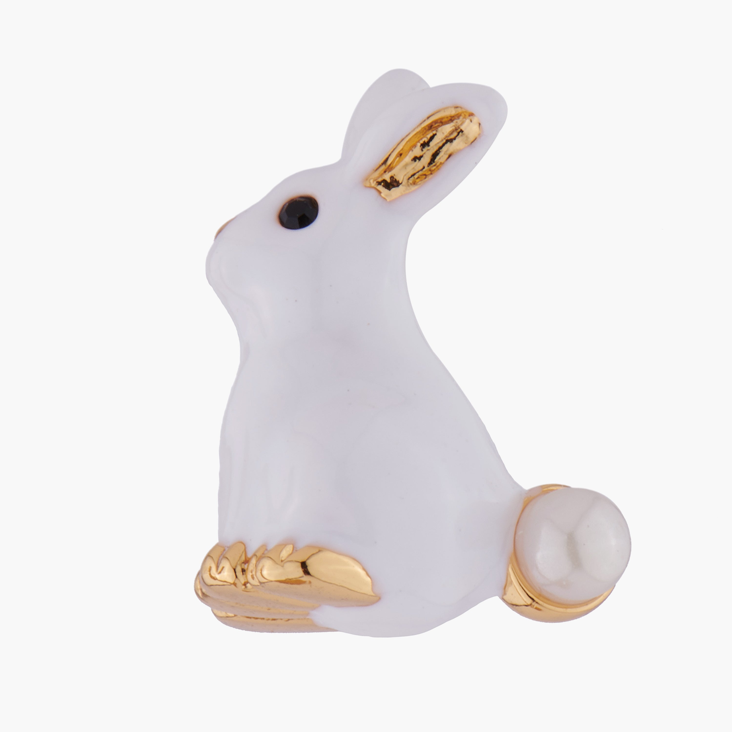 ENCHANTED ENCOUNTER Bunny and Mother-of-Pearl Stud Earrings – Les