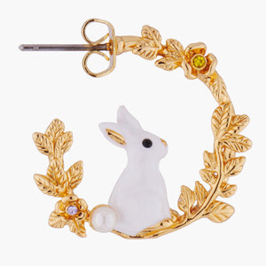 ENCHANTED ENCOUNTER Bunny on Golden Branch Stud Creoles