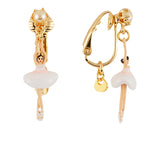 MINI PAS DE DEUX WITH MINI BALLERINA AND PEARL CLIP-ON EARRINGS