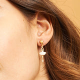 MINI PAS DE DEUX WITH MINI BALLERINA AND PEARL CLIP-ON EARRINGS