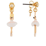 MINI PAS DE DEUX WITH WHITE MINI BALLERINA AND PEARL STUD EARRINGS