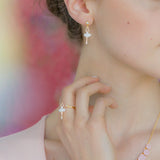 MINI PAS DE DEUX WITH WHITE MINI BALLERINA AND PEARL STUD EARRINGS