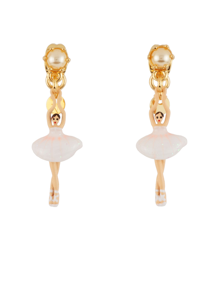 MINI PAS DE DEUX MINI BALLERINA PEARL STUD EARRINGS