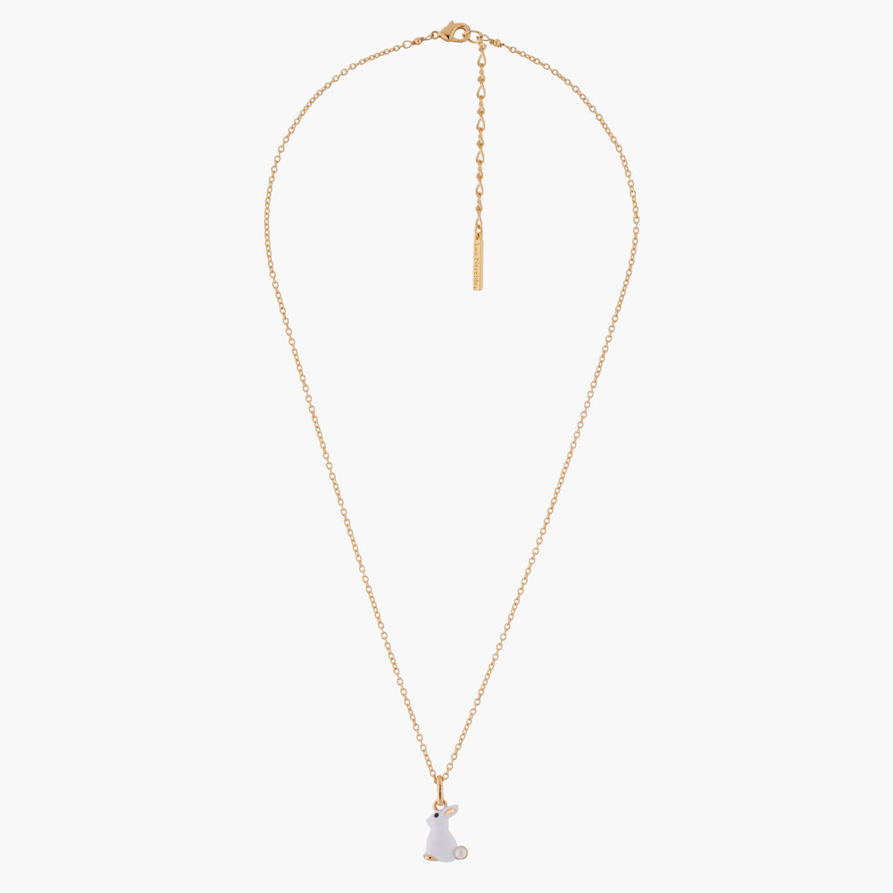 Enchanted Encounter Bunny and Mother-of-Pearl Pendant Necklace