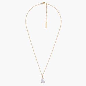 Enchanted Encounter Bunny and Mother-of-Pearl Pendant Necklace