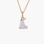 Enchanted Encounter Bunny and Mother-of-Pearl Pendant Necklace