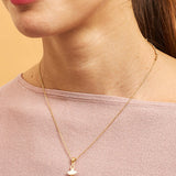 MINI PAS DE DEUX WITH WHITE MINI BALLERINA PENDANT SHORT NECKLACE