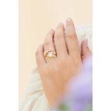Japanese Cherry Blossom and Branches Adjustable Ring