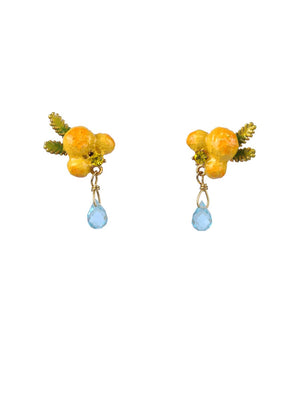 
            
                Load image into Gallery viewer, Gardens In Provence Mimosa Drop Earrings
            
        