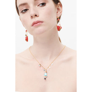 Alice's Dream Alices and Deck of Cards Pendant Necklace
