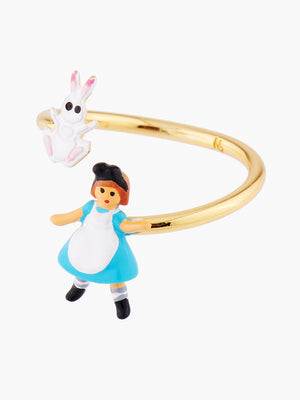 Alice's Dream Alice and White Rabbit Adjustable Ring