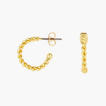 N2 Charms Twisted hoops post earrings