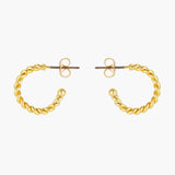 N2 Charms Twisted hoops post earrings
