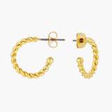 N2 Charms Twisted hoops post earrings