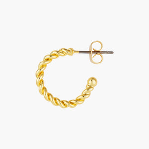 N2 Charms Twisted hoops post earrings