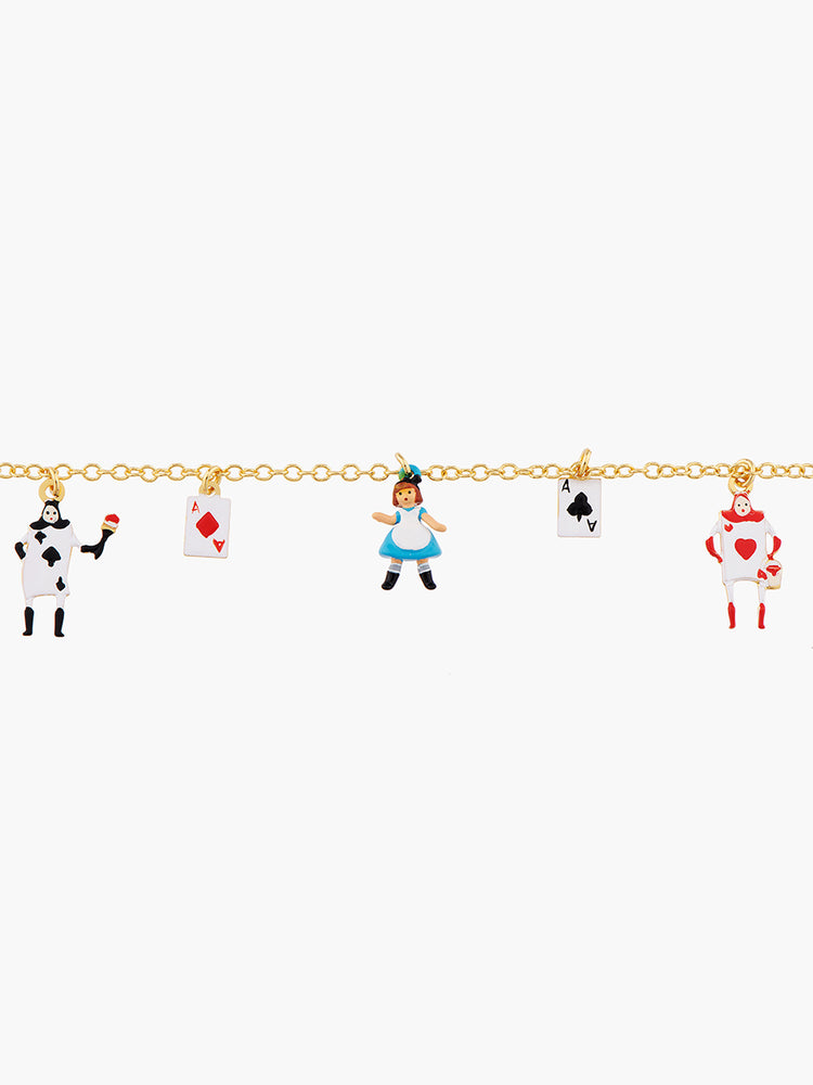 Alice's Dream Alice and the Card Soldiers Charms Bracelet