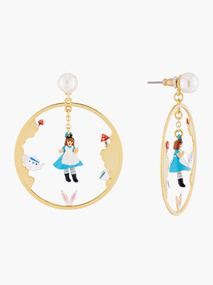 Alice's Dream Alice in the White Rabbit's Burrow Stud Creoles