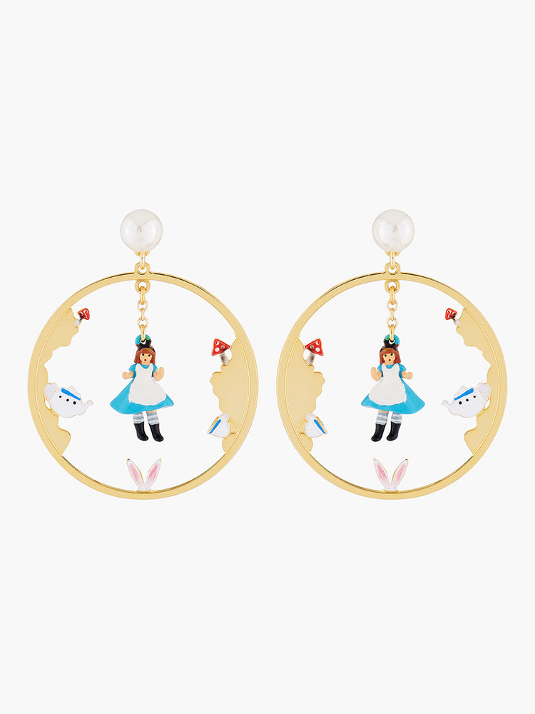 Alice's Dream Alice in the White Rabbit's Burrow Stud Creoles